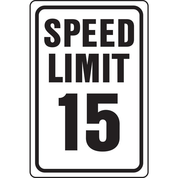 Hy-Ko Speed Limit 15 Mph Sign 12" x 18" A11057